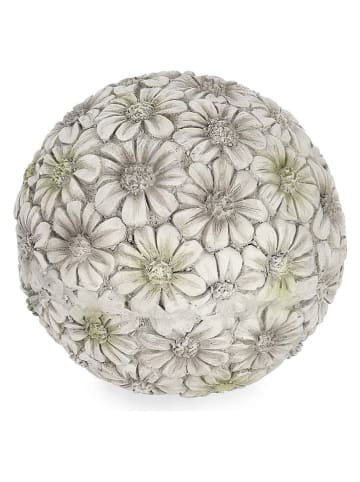 Bizzotto Dekofigur "Flowers" in Creme/ Grau - Ø 20 cm