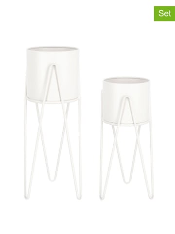 Bizzotto Stojaki (2 szt.) "Madelyn" w kolorze białym na rośliny