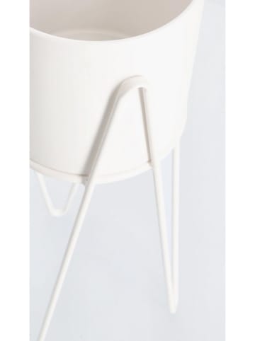 Bizzotto 2-delige set: plantenhouder "Madelyn" wit