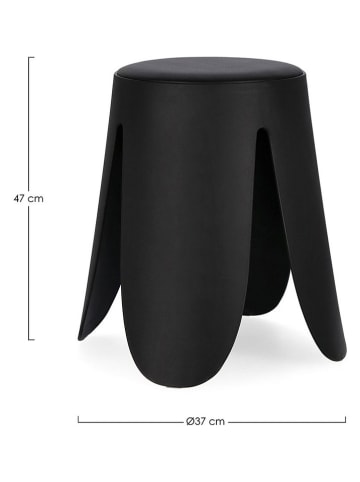 Bizzotto Hocker "Imogen" in Schwarz - (H)47 cm