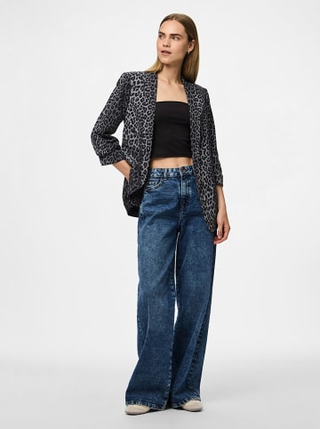 Pieces Blazer "Bosella" in Schwarz/Grau