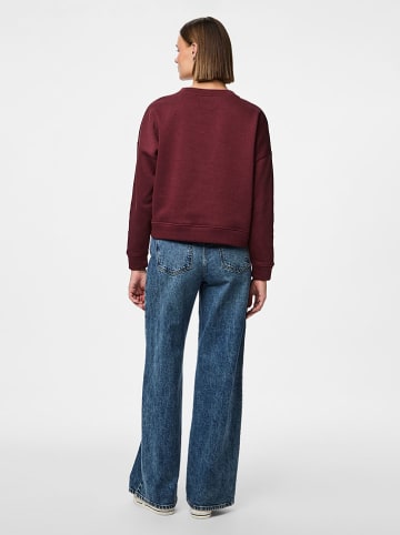 Pieces Sweatshirt "Chilli" in Dunkelrot