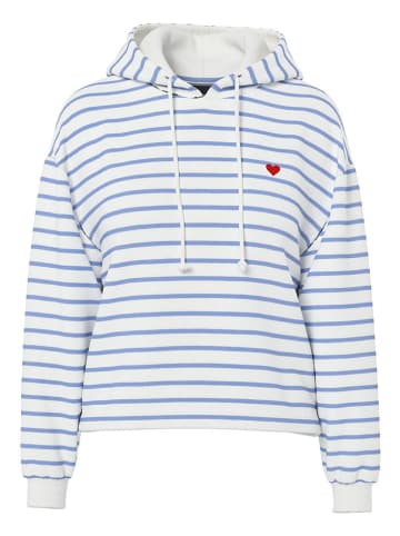 Pieces Pullover "Chilli" in Weiß/ Hellblau