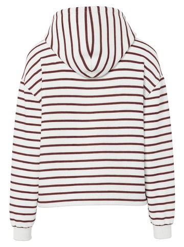 Pieces Hoodie "Chilli" in Braun/ Weiß