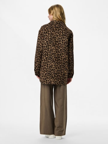 Pieces Hemdjacke "Pcsaga" in Camel/ Schwarz