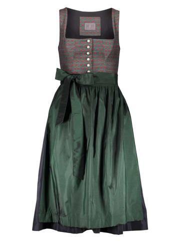 Turi Landhaus Dirndl "Barbara" in Schwarz/ Dunkelgrün