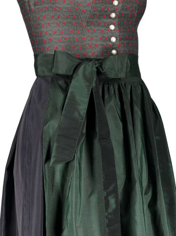 Turi Landhaus Sukienka "Barbara" w kolorze ciemnozielono-czarnym