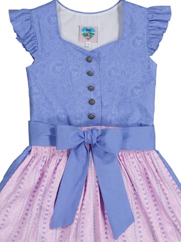 Turi Landhaus Dirndl "Eva" in Hellblau/ Rosa