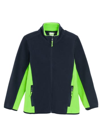COOL CLUB Fleecejacke in Dunkelblau/ Grün
