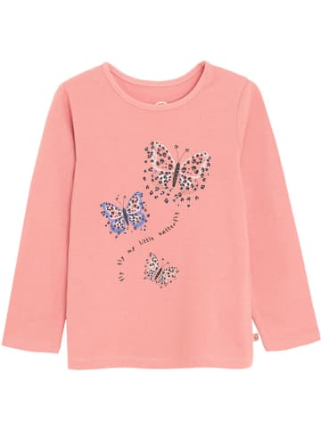 COOL CLUB 3-delige set: longsleeves lichtroze/crème/lichtbruin