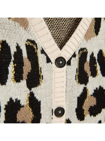 COOL CLUB Cardigan in Creme/ Hellbraun/ Schwarz