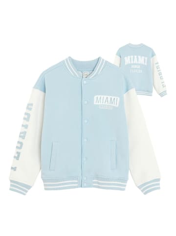 COOL CLUB Sweatjacke in Hellblau/ Weiß