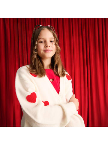 COOL CLUB Kardigan w kolorze biało-czerwonym