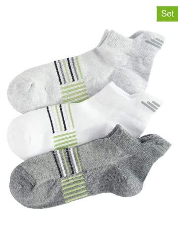 COOL CLUB 3er-Set: Socken in Weiß/ Grau