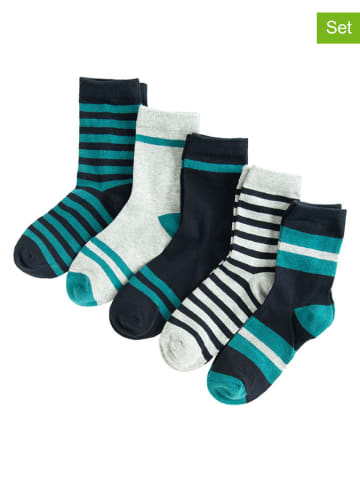 COOL CLUB 5-delige set: sokken donkerblauw/grijs