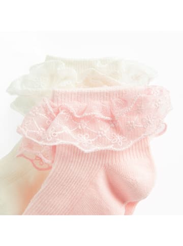 COOL CLUB 3-delige set: sokken wit/lichtroze