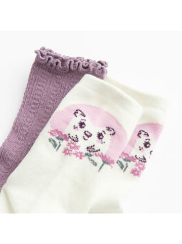 COOL CLUB Skarpety (5 par) w kolorze kremowo-fioletowo-antracytowym