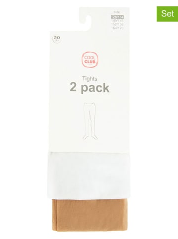 COOL CLUB 2er-Set: Strumpfhosen in Beige