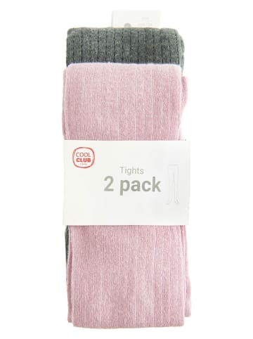 COOL CLUB 2er-Set: Strumpfhosen in Rosa/ Grau