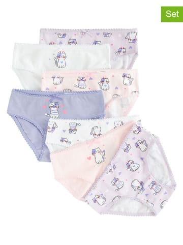 COOL CLUB 7-delige set: slips paars/wit