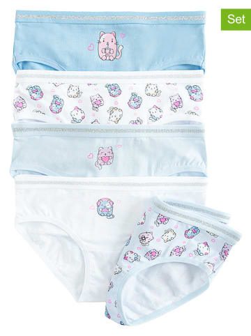 COOL CLUB 5-delige set: slips lichtblauw/wit