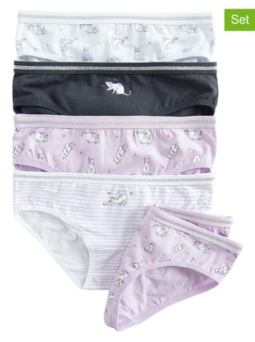 COOL CLUB 5er-Set: Slips in Lila/ Schwarz/ Weiß
