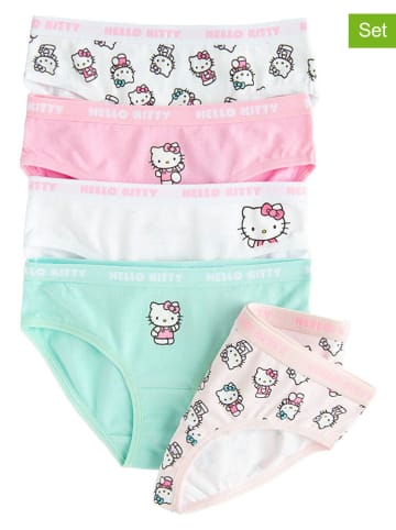 COOL CLUB 5-delige set: slips lichtroze/wit/turquoise