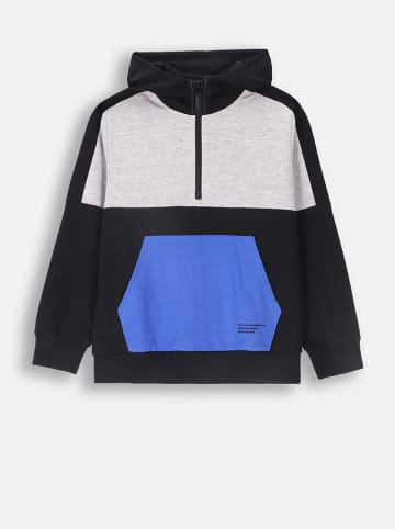 Coccodrillo Hoodie in Schwarz/ Grau/ Blau