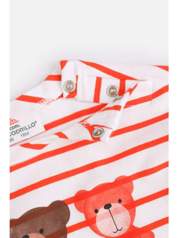 Coccodrillo Longsleeve in Weiß/ Rot