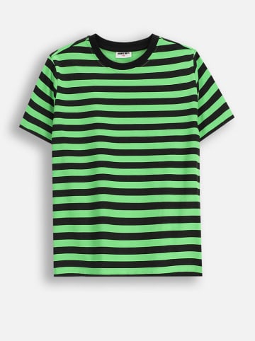 MOKIDA Shirt in Schwarz/ Grün