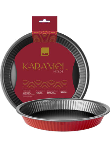 Ibili Forma "Karamel" w kolorze czerwonym do pieczenia - Ø 28 cm