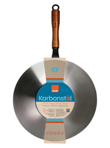 Ibili Wokpfanne in Silber - Ø 32 cm