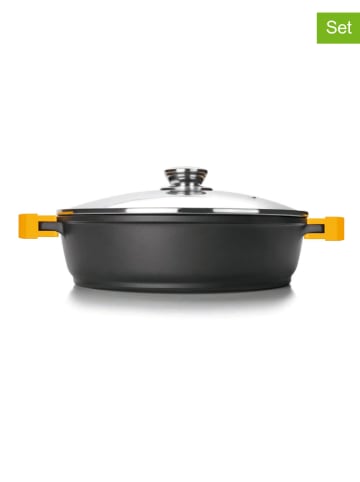 Ibili 2-delige set: serveerpan ''Evolution'' zwart - Ø 36 cm