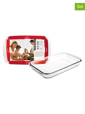 Ibili 2er-Set: Auflaufformen in Transparent - (L)23 x (B)15 cm