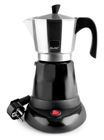 Ibili Elektrischer Espressokocher ''Arábica'' in Schwarz/ Silber - 300 ml