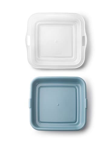 Ibili 3er-Set: Sandwichboxen in Blau - (L)14,5 x (B)14,5 cm