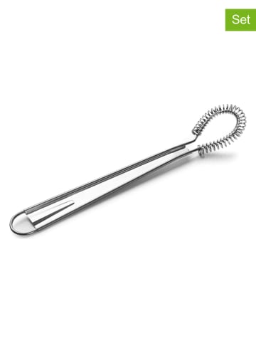 Ibili 2-delige set: Roestvrijstalen eiergarde - (L)20,5 cm