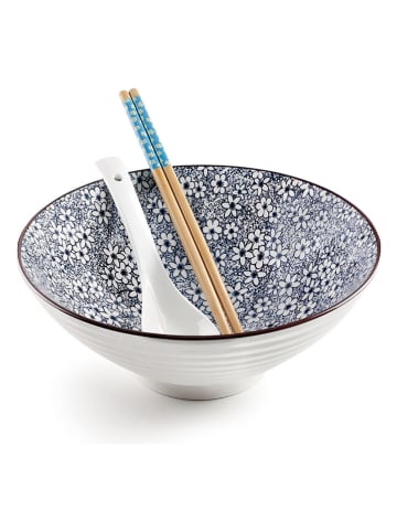 Ibili 3tlg. Ramen-Set ''Sapporo'' in Blau/ Weiß