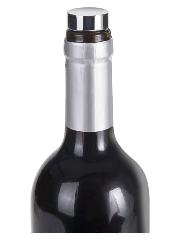 Ibili 2er-Set: Weinverschlüsse in Siber/ Schwarz - (H)3 cm