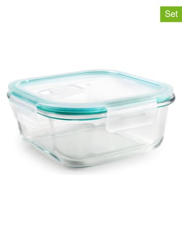 Ibili 3er-Set: Frischhaltedosen ''Basic'' in Türkis - 800 ml