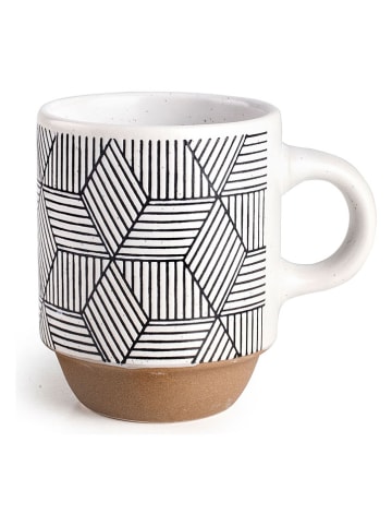 Ibili 5tlg. Set: Kaffeetassen in Schwarz/ Weiß - 130 ml