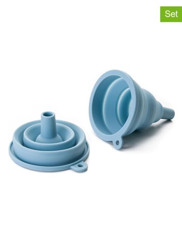 Ibili 2er-Set: Trichter in Hellblau - (L)10 cm