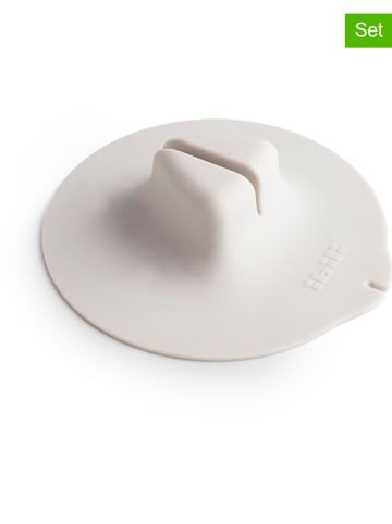 Ibili Pokrywki (6 szt.) w kolorze biało-błękitnym do kubków