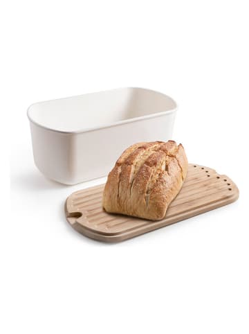 Ibili Brotkasten in Weiß/ Hellbraun - (B)34 x (H)13 x (T)18 cm