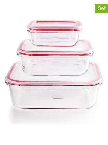 Ibili 3er-Set: Frischhaltedosen in Rot