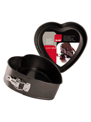 Ibili Herz-Springform in Schwarz - Ø 22 cm