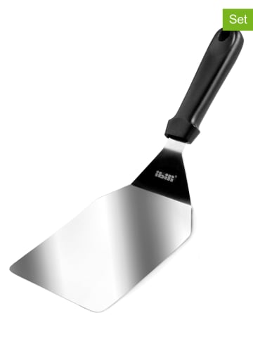 Ibili 2er-Set: Spateln ''Ecoprof''' in Silber/ Schwarz - (L)32 x (B)12 cm