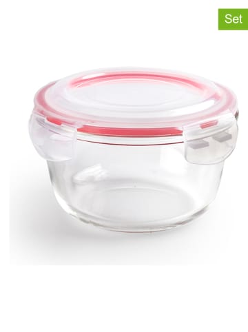 Ibili 2er-Set: Frischhaltedosen ''Para'' in Rot - 800 ml