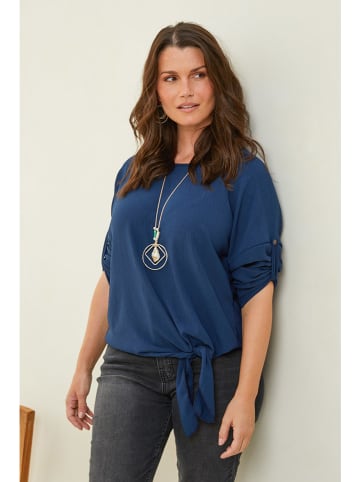 Curvy Lady Bluse in Dunkelblau