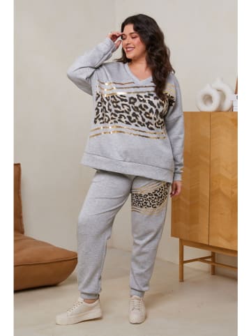 Curvy Lady 2-delige outfit grijs